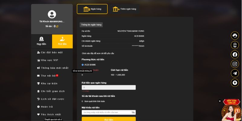 Rút tiền 789win nhanh gọn chỉ với 4 bước Rút tiền 789win nhanh gọn chỉ với 4 bước